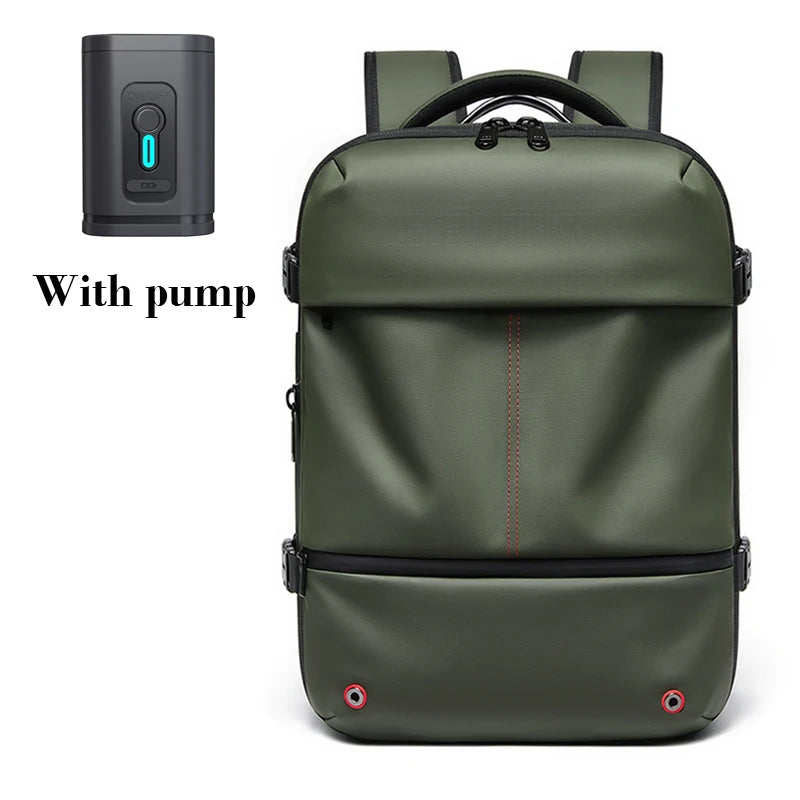 Mochila casual compresión al vacío 40L | Puerto USB, portátil 16” para escuela y viajes
