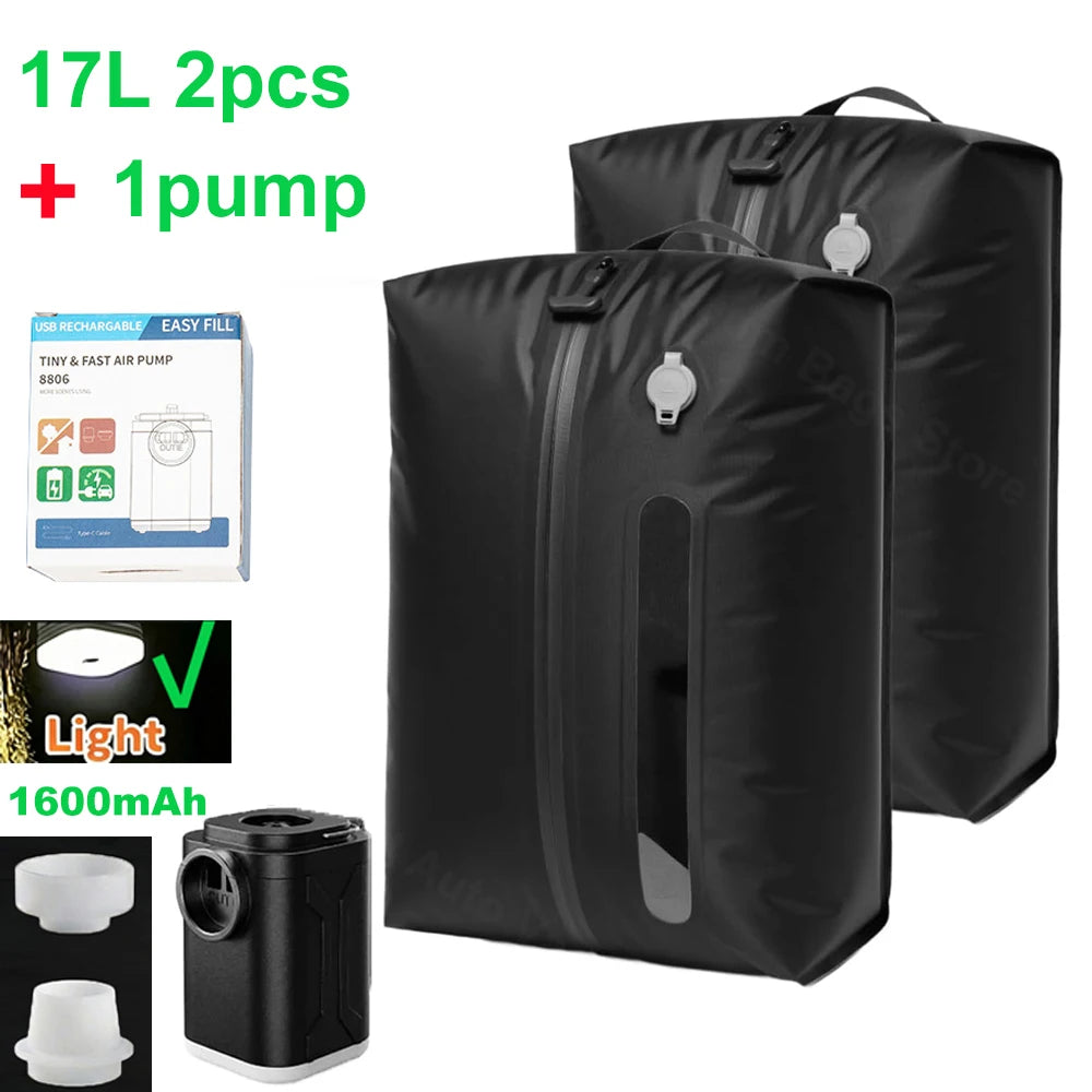 Bolsa de compresión al vacío con ventana y bomba, reutilizable, impermeable y ahorradora de espacio para equipaje y maletas.