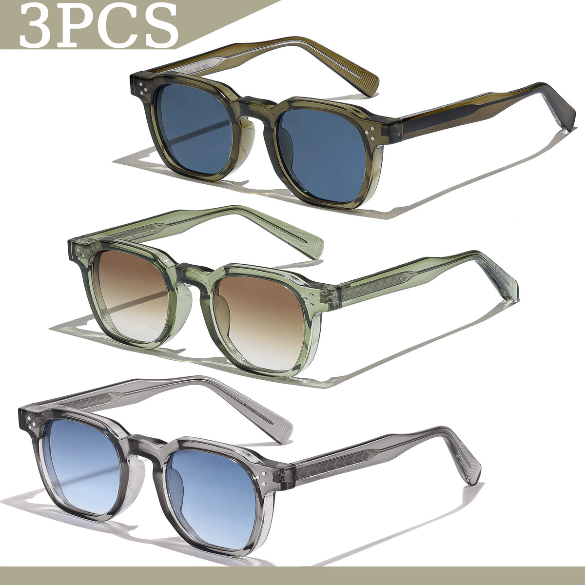 Gafas de sol cuadradas retro UV400 | Estilo punk fashion para hombre y mujer
