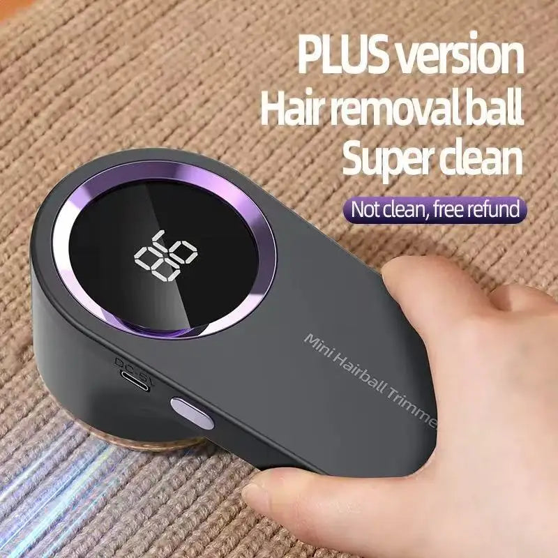 Quitapelusas eléctrico para ropa con pantalla digital LED, recargable por USB, para suéteres y tejidos.