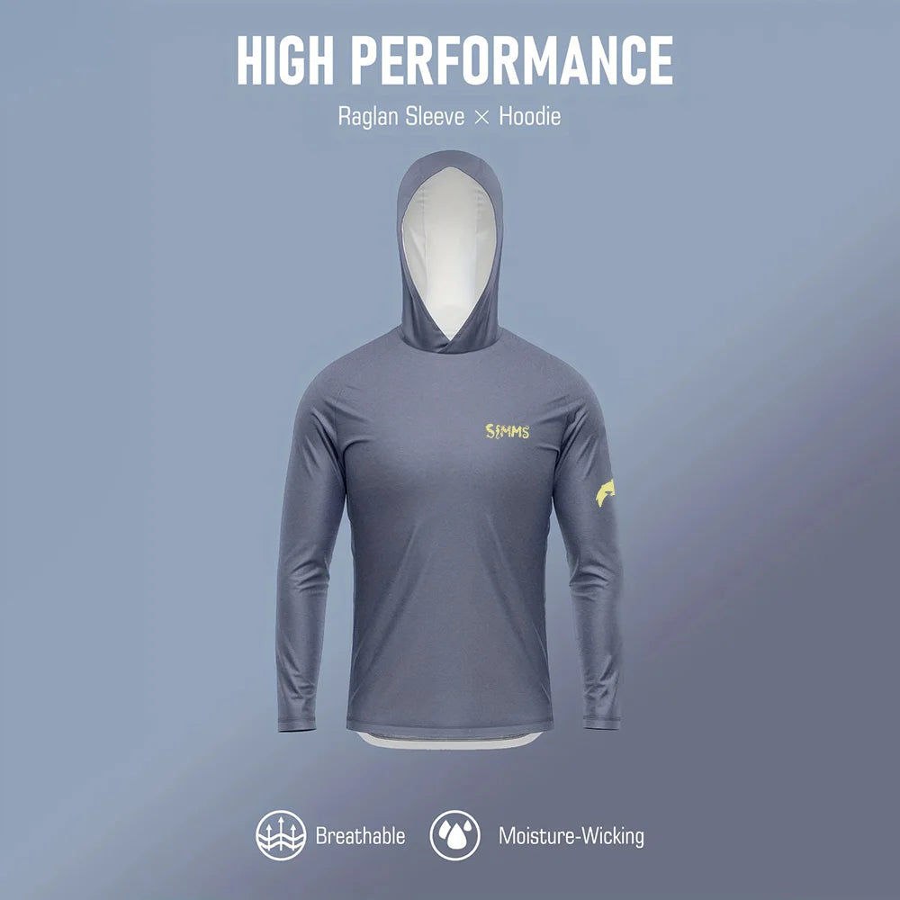 Camiseta de pesca con capucha UPF 50+ – Estampado hojas, hombre