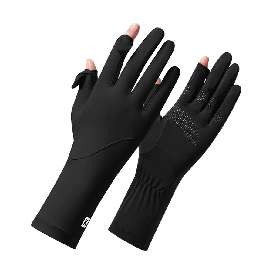 Guantes finos de verano con protección UV y función táctil; antideslizantes, frescos y transpirables; ideales para correr, conducir y actividades al aire libre.