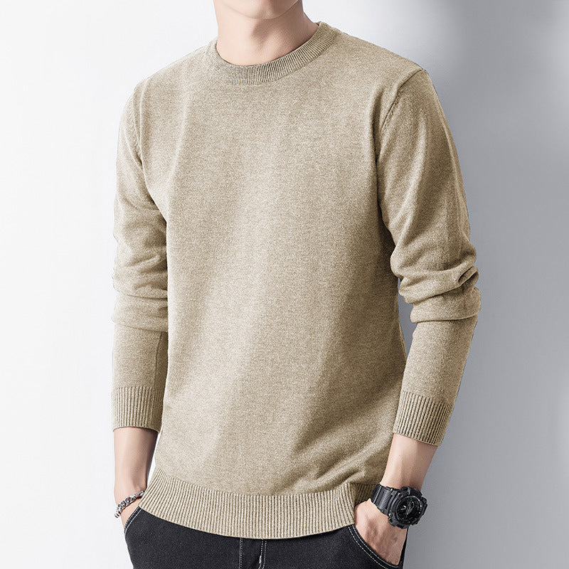 Sueter de punto de cuello alto para hombre con forro polar.