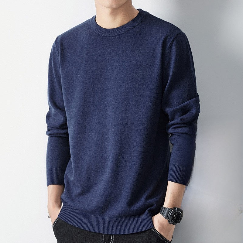 Sueter de punto de cuello alto para hombre con forro polar.