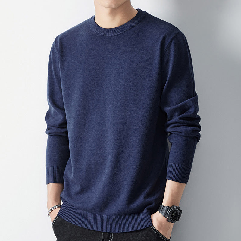 Sueter de punto de cuello alto para hombre con forro polar.