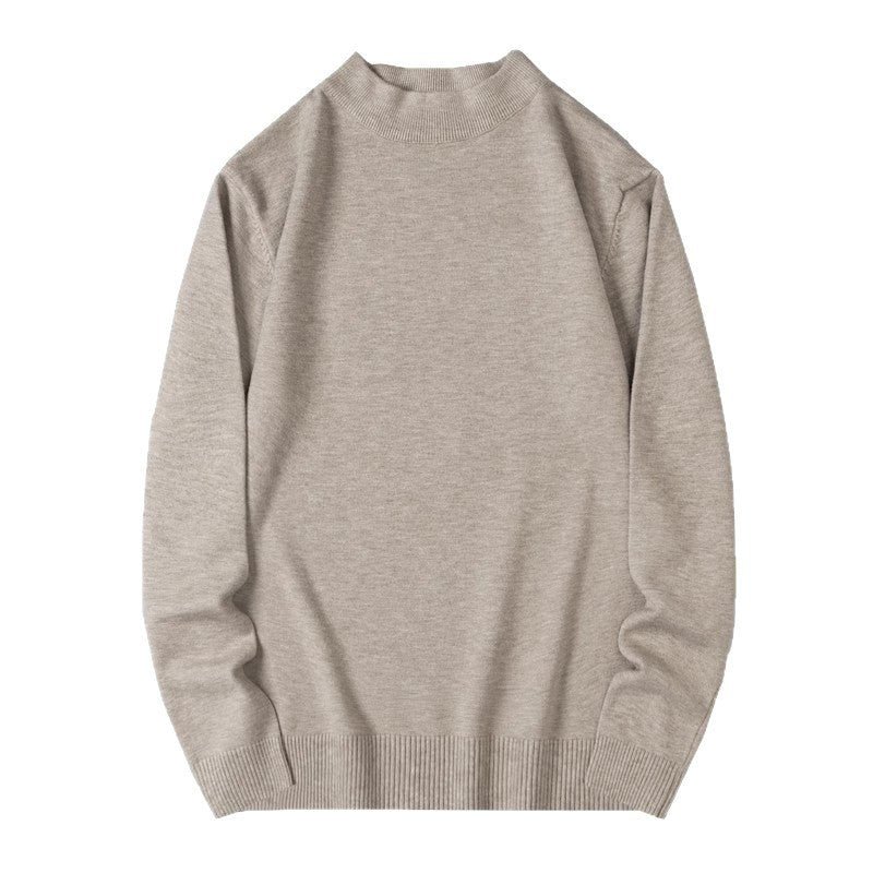 Sueter de punto de cuello alto para hombre con forro polar.